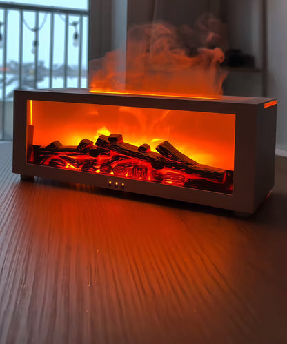 Difusor y humidificador de aroma con efecto llama 3D